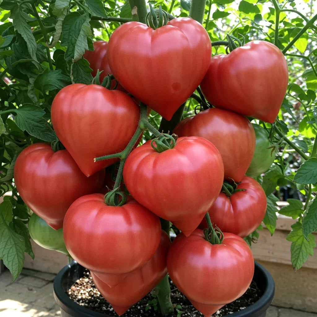 Giant Oxheart Tomato Seeds - Heirloom Non-GMO, Large Meaty Tomatoes, Solanum lycopersicum, 20 Seeds for Home Gardening