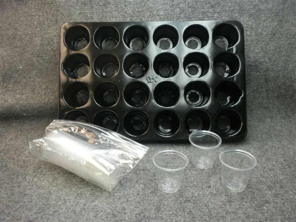 Seedling Starter Cups 3-inch Pack of 50 for Leafy Greens, Hydroponic Grow System, Eco-Friendly Biodegradable Plastic