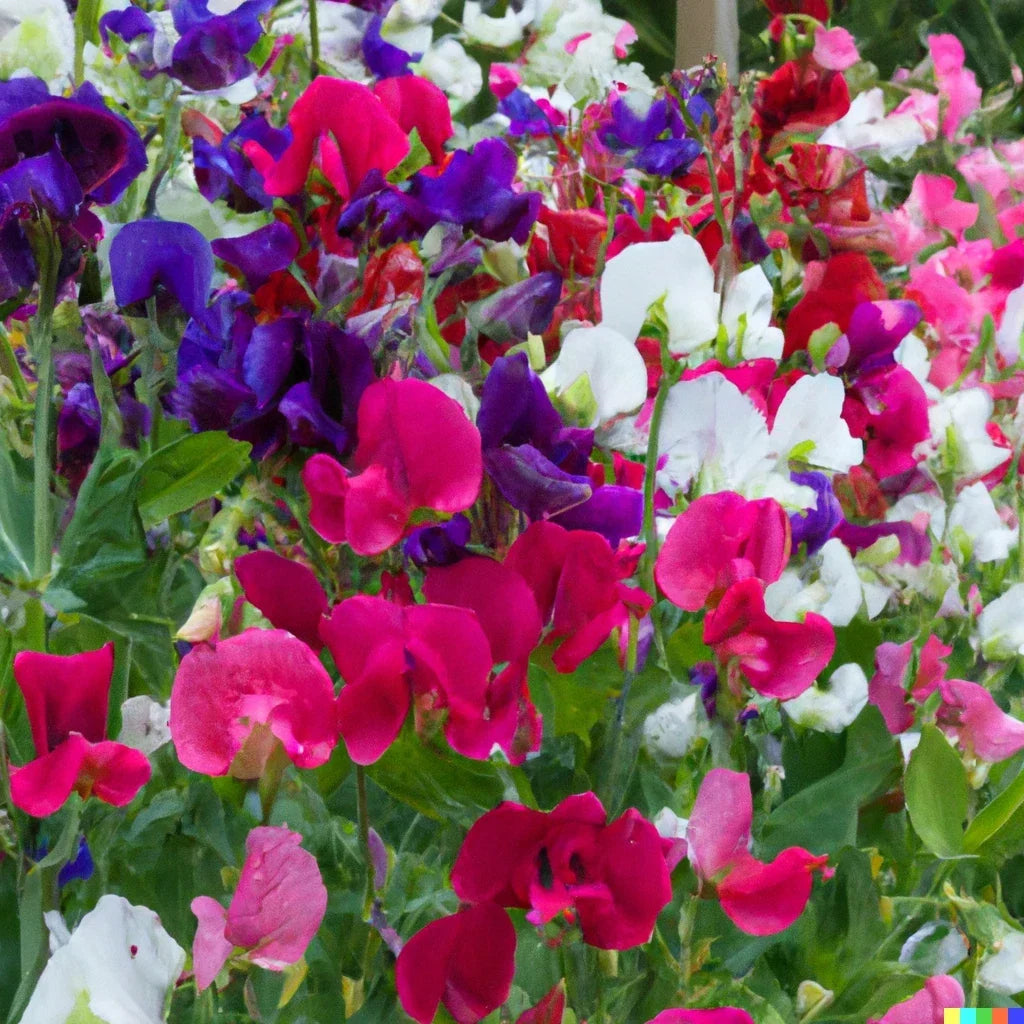 Sweet Pea Vine Seeds 80 ct Royal Family Flower Garden Mix Climbing Lathyrus odoratus for Trellises & Borders