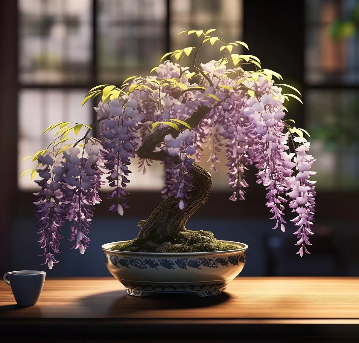 Purple Weeping Wisteria Bonsai Tree Seedling - 1 Year - Glycine sinensis