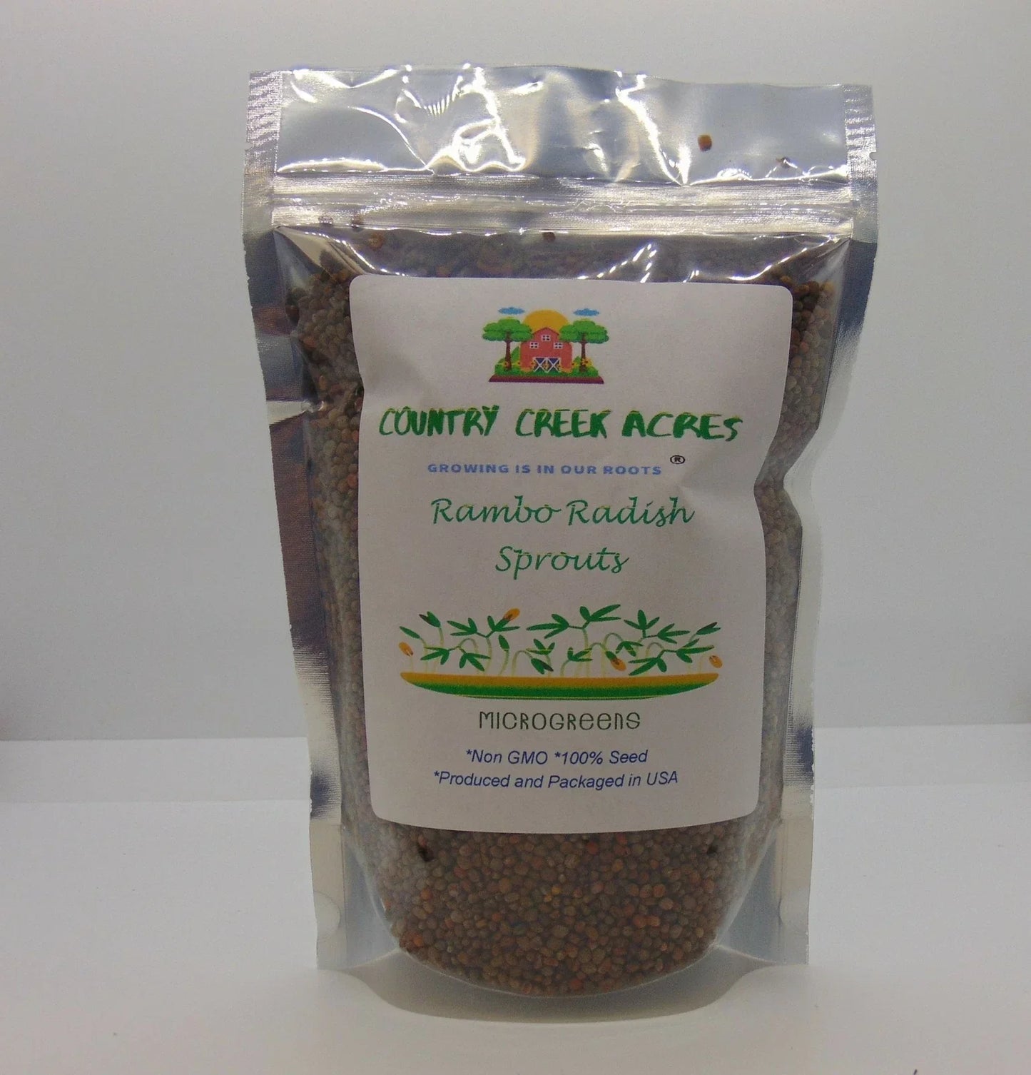 Rambo Radish Microgreen Seeds - 2 Ounce Pack - Brassica Rapa - Fast-Germinating, Organic, Non-GMO, Edible Microgreens