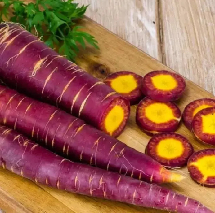 Cosmic Purple Carrot Seeds - Organic Non-GMO Heirloom Variety for Home Gardening - Daucus carota, Vibrant Purple Color