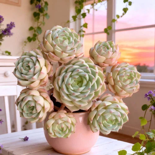 Rare Succulent Plant - Bare Root Margaret - Drought-Tolerant, Easy Care, Indoor & Office Decor, Rosette-Forming Succulent