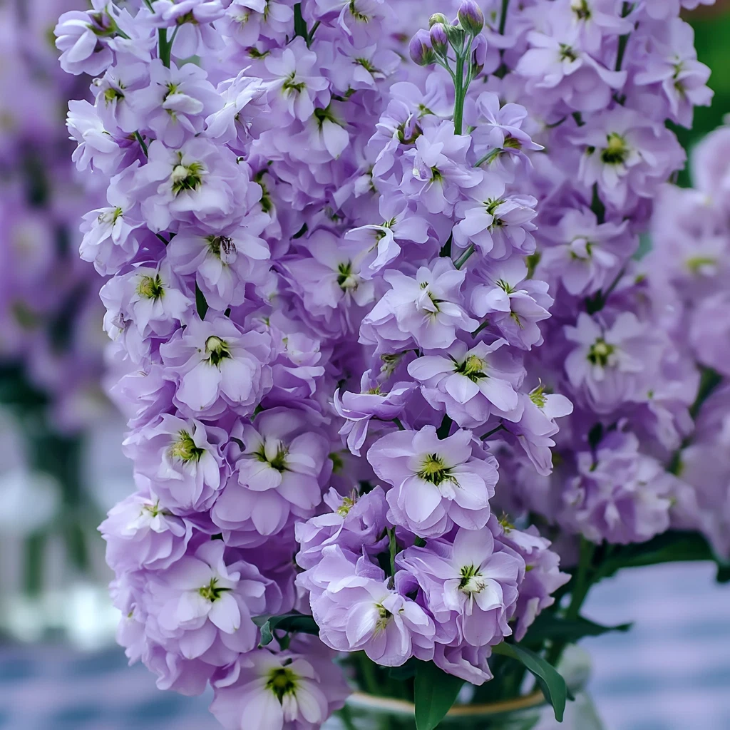 Lavender Blue Stock Seeds – 50 Matthiola incana Seeds for Garden, Cut Flowers & Culinary Garnish, Fragrant Purple Blooms