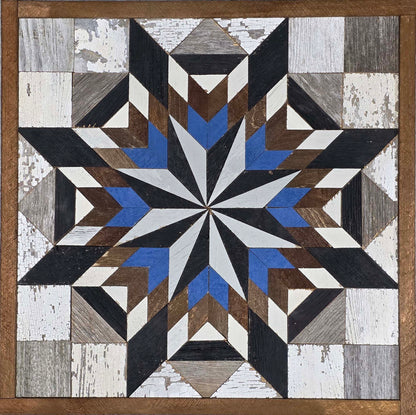 Amish Handmade Barn Quilt Wall Art – Reclaimed Barn Wood – 20.75” x 20.75”