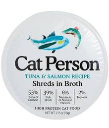 Cat Person Cat Shredded Tuna & Salmon In Broth 2.75oz