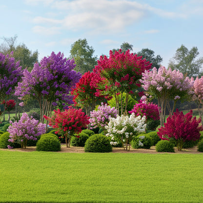 1000 Bulk CREPE MYRTLE Mixed Colors Lagerstroemia Indica Mix Tree Shrub Flower Seeds - Red, Purple, Light Pink, Dark Pink, White, & Lilac