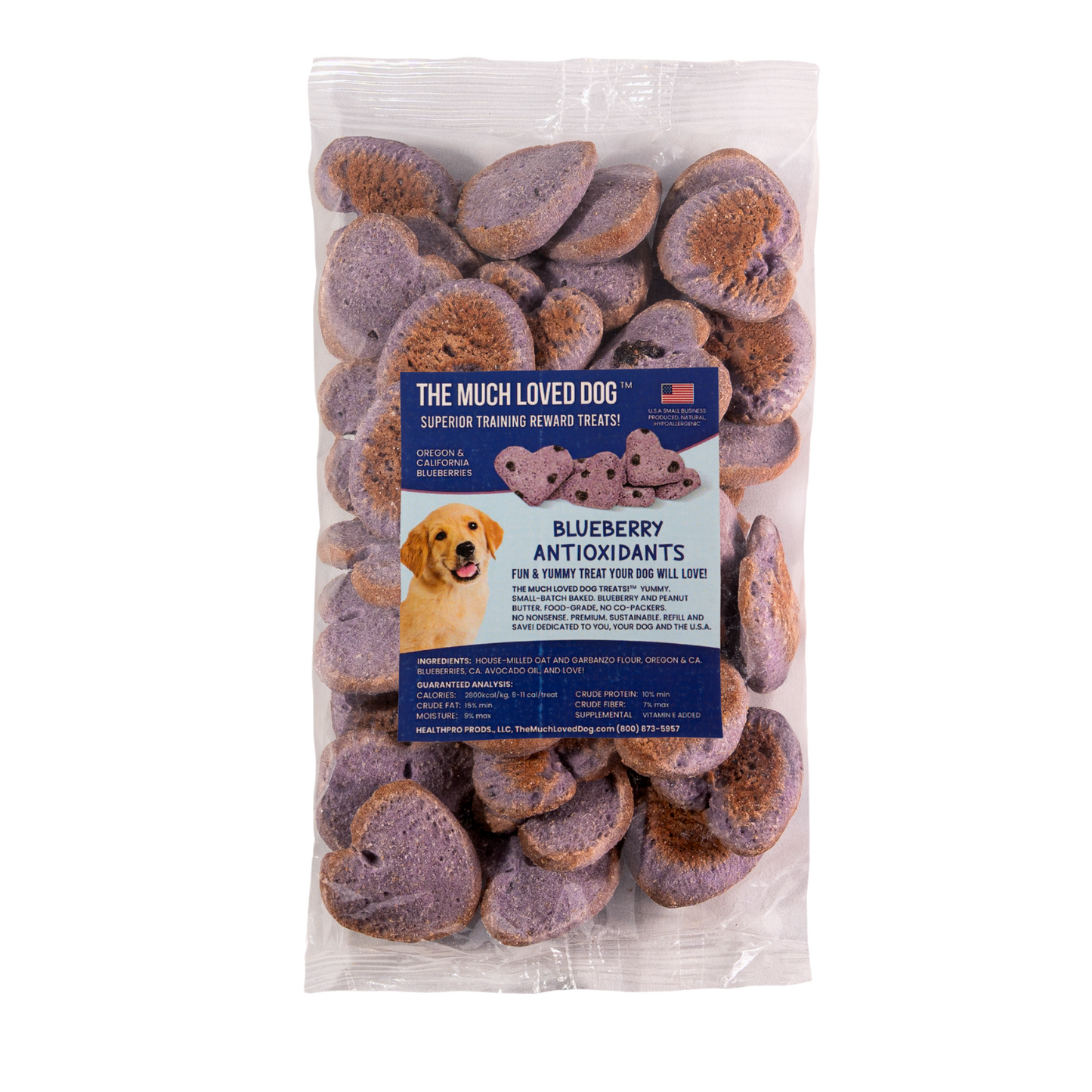 Much Loved Dog Training Treats Blueberry Antioxidant 6 Oz