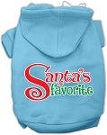 Christmas Pet Hoodie Screen Printed, "Santa's Favorite"