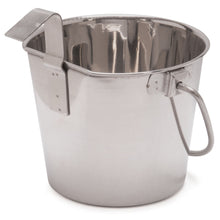 Jeffers Flat-Sided Stainless Steel Pails with Hook & Handle