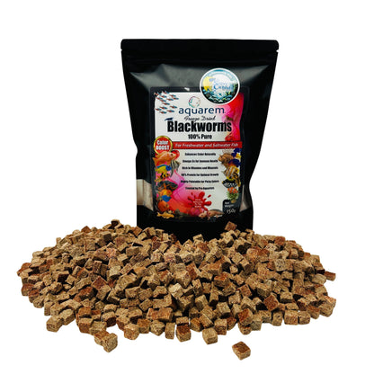 Super Cichlids Freeze Dried Blackworms With Color Boost All Natural High Protein Fish Food