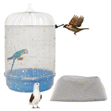 Lymoi Bird Cage Seed Catcher 45 90 Adjustable Bird Cage Cover Universal Nylon Bird Cage Mesh Net Bird Cage Skirt Guard Accessories For Parrot Parakeet Macaw Round Square Cage Gray