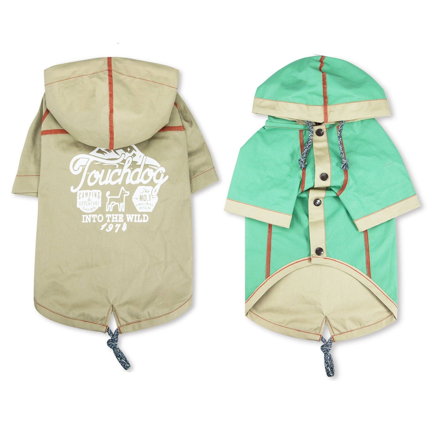 Touchdog 'Cloudburst' Reversible Fashion Waterproof Dog Raincoat