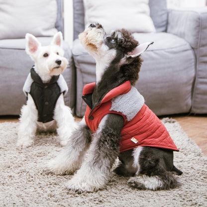 Touchdog 'Furrost-Bite' Fur and Fleece Designer Fashion Dog Jacket