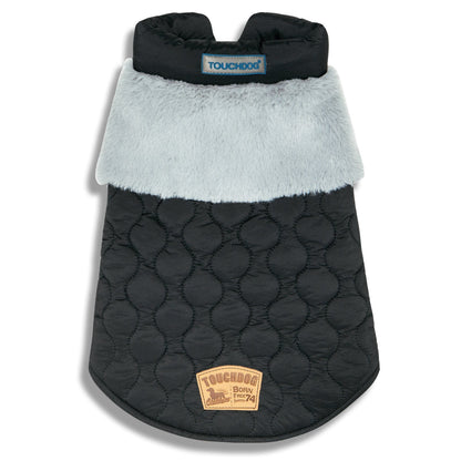 Touchdog 'Furrost-Bite' Fur and Fleece Designer Fashion Dog Jacket