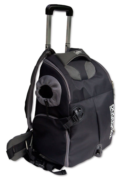 Touchdog ® 'Wuffle Duffle' 2-in-1 Wheeled Backpack Sporty Pet Carrier