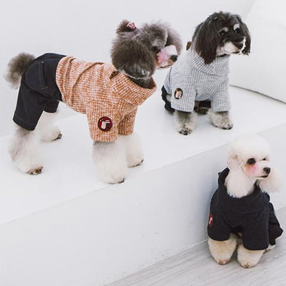 Touchdog Vogue Neck-Wrap Full Body Fashion Dog Sweater Outfit