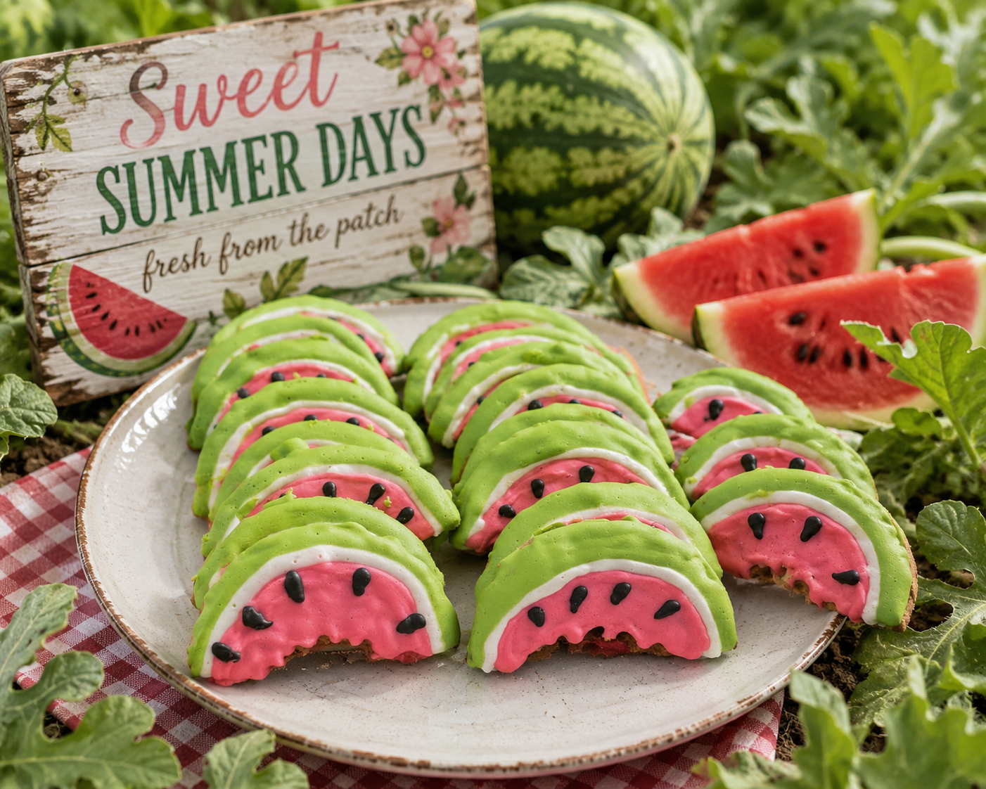 Organic Watermelon Dog Cookies