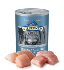 Blue Buffalo Wilderness Turkey & Chicken Grill Wet Dog Cans (12.5oz)