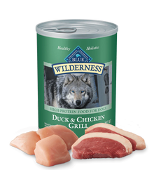 Blue Buffalo Wilderness Duck & Chicken Grill Wet Dog Can (12.5oz)