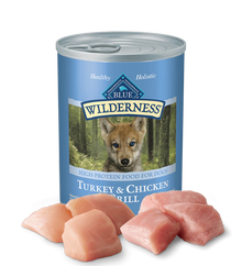 Blue Buffalo Wilderness Puppy Turkey & Chicken Grill Wet Dog Can (12.5oz)