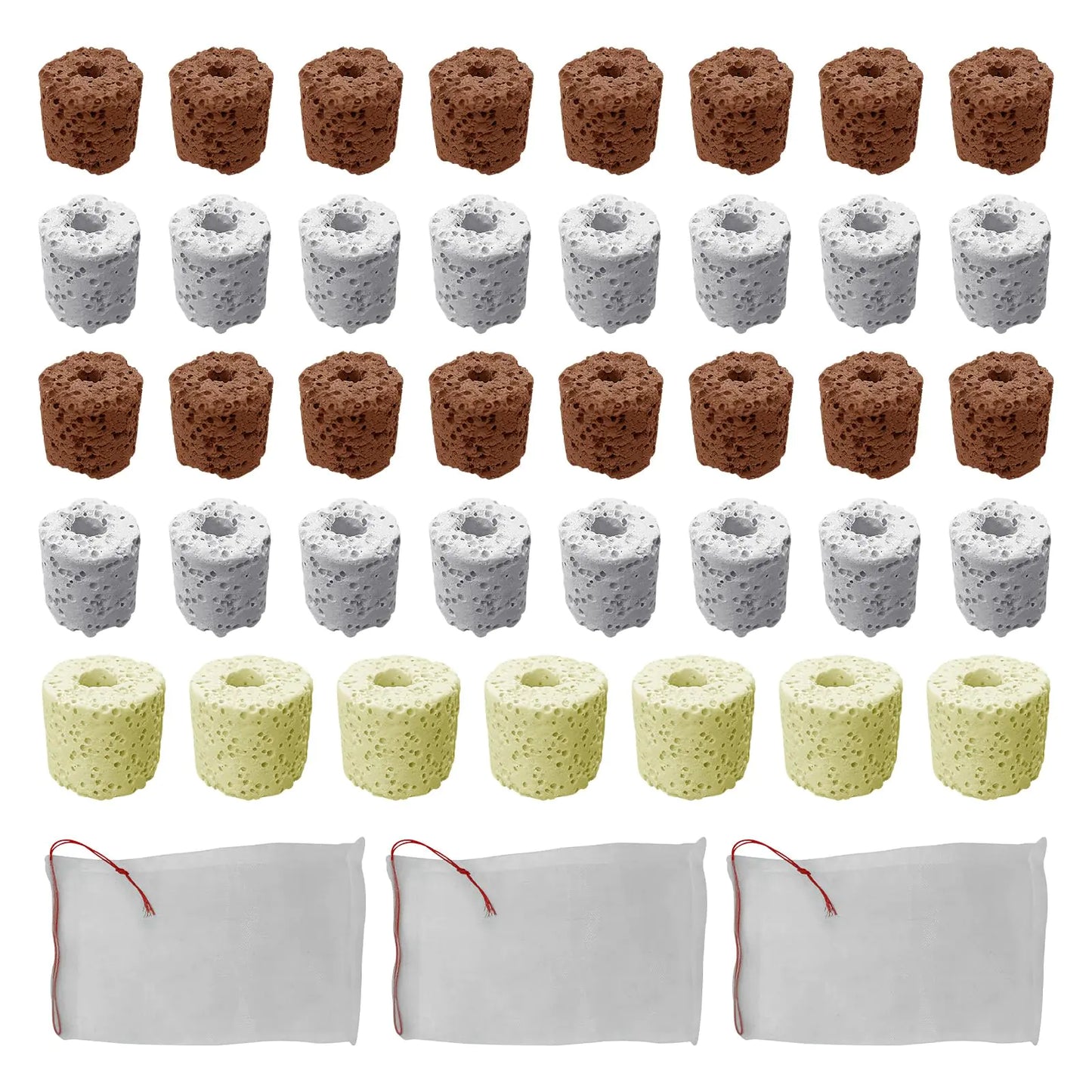 Jvnzam 75Pcs Aquarium Plants Water Plant Fixed Ring With Storage Bag Water Plant Fixed Tool Aquarium Plant Weights Holder Ring For Aquarium Landscape Ceramic Plant Pot Fish Tank