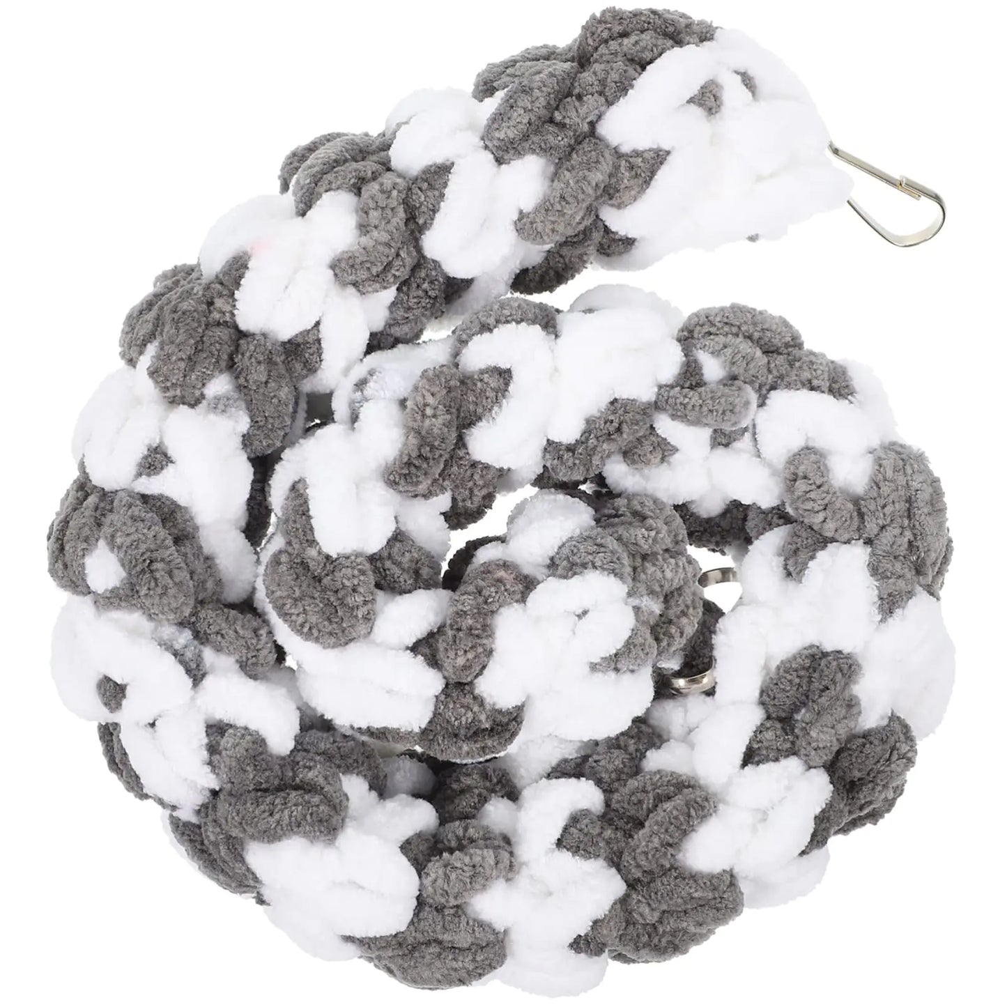 Ipetboom 1Pc Ferret Toys Sugar Glider Climbing Toys Rat Swing Hanging Toy Parrot Climbing Rope Bird Perches Stand Pet Swing Hamster Cage Accessories For Small Animals Grey White