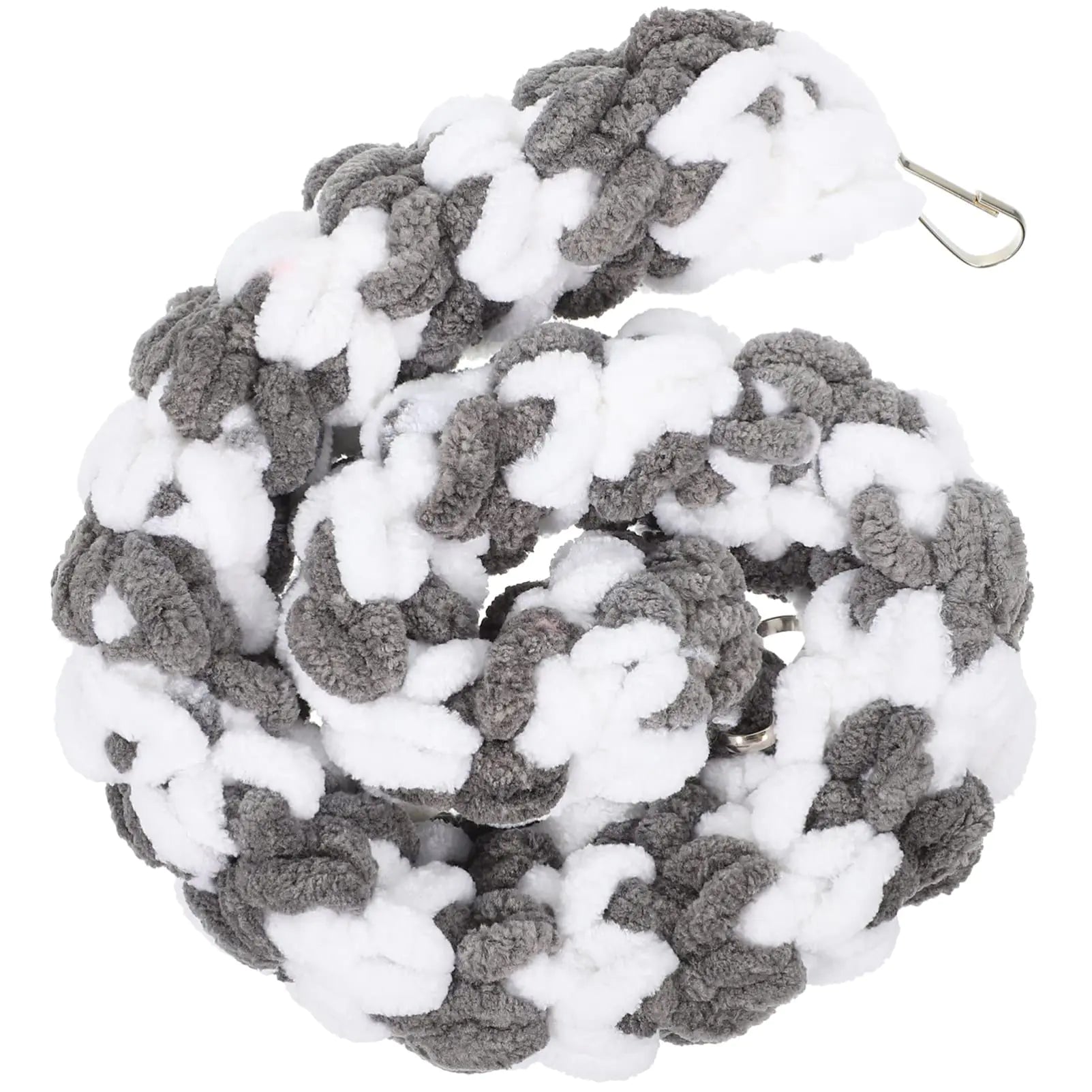 Ipetboom 1Pc Ferret Toys Sugar Glider Climbing Toys Rat Swing Hanging Toy Parrot Climbing Rope Bird Perches Stand Pet Swing Hamster Cage Accessories For Small Animals Grey White